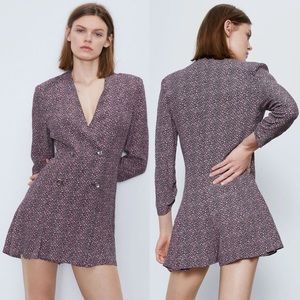 Sold Zara Romper Jumpsuit  Dress Blazer
